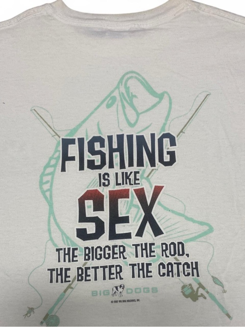 Y2K fishing is like sex the bigger the rod the bigger the catch white T-shirt